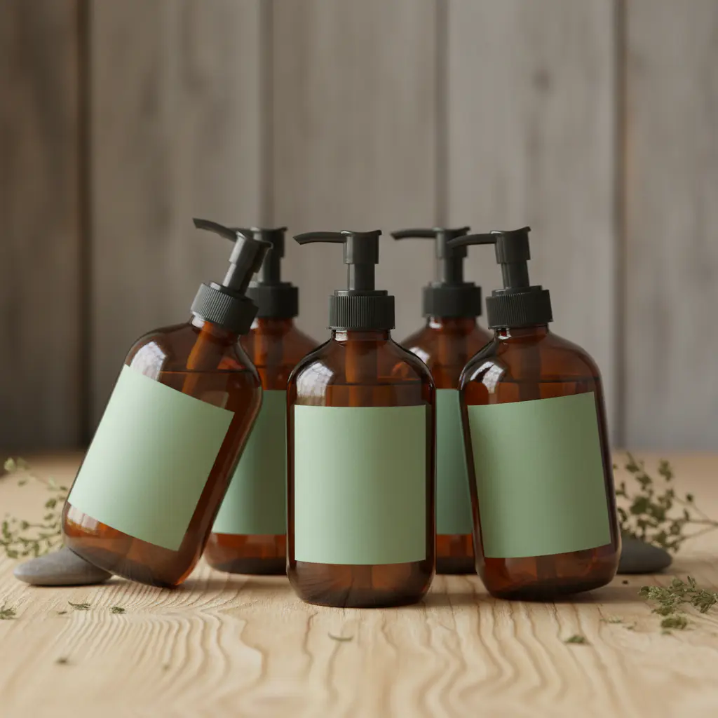 Collection of natural pet supplement bottles